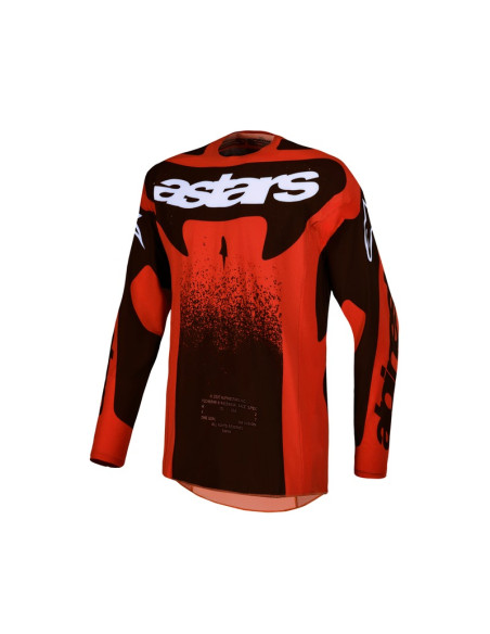 Maillot cross Alpinestars 2027 Techstar Swan - Rouge Noir Blanc