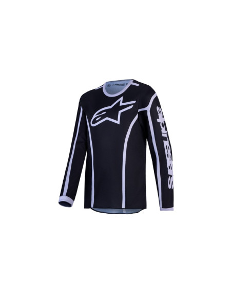 Maillot cross enfant Alpinestars 2027 Fluid Apex V2 - Noir Argent