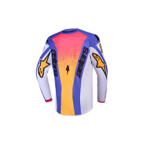 Maillot cross enfant Alpinestars 2027 Fluid Drag - Lila Bleu Rouge 2