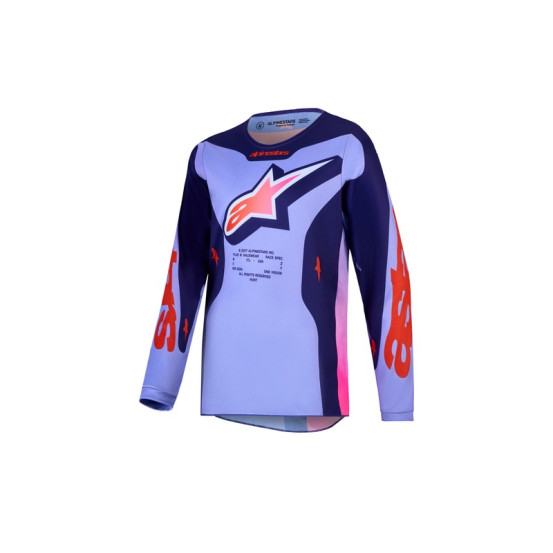 Maillot cross enfant Alpinestars 2027 Fluid Hunt - Violet Rose Fluo