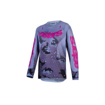 Maillot cross enfant Alpinestars 2027 Fluid Lone - Camo Gris Violet