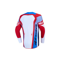 Maillot cross enfant Alpinestars 2027 Supertech Dyna - Rouge Blanc Bleu 2