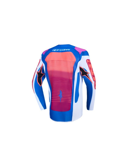 Maillot cross enfant Alpinestars 2027 Supertech Maven - Blanc Corail Bleu