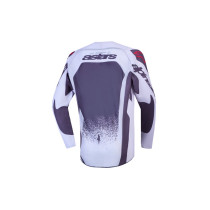 Maillot cross enfant Alpinestars 2027 Supertech Swan - Lila Gris Rouge Fluo 2