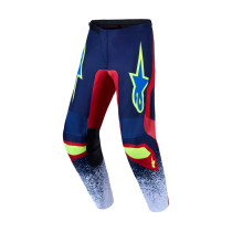 Pantalon cross Alpinestars 2027 Fluid Drag - Bleu Rouge Blanc