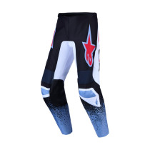 Pantalon cross Alpinestars 2027 Fluid Drag - Noir Blanc Bleu Rouge Fluo