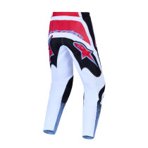 Pantalon cross Alpinestars 2027 Fluid Drag - Noir Blanc Bleu Rouge Fluo 2