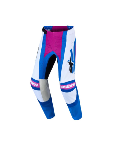 Pantalon cross Alpinestars 2027 Techstar Maven - Blanc Corail Bleu
