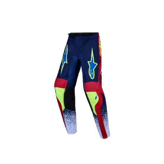 Pantalon cross enfant Alpinestars 2027 Fluid Drag - Bleu Rouge Blanc