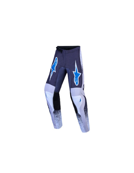 Pantalon cross enfant Alpinestars 2027 Fluid Drag - Gris Lila Bleu Ucla