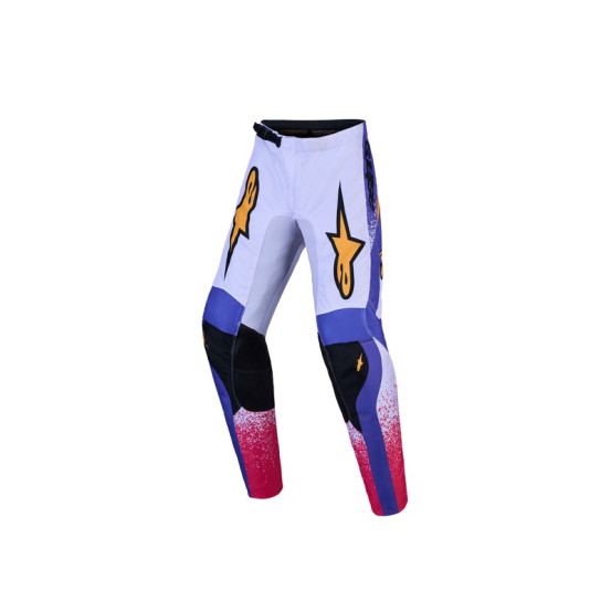 Pantalon cross enfant Alpinestars 2027 Fluid Drag - Lila Bleu Rouge