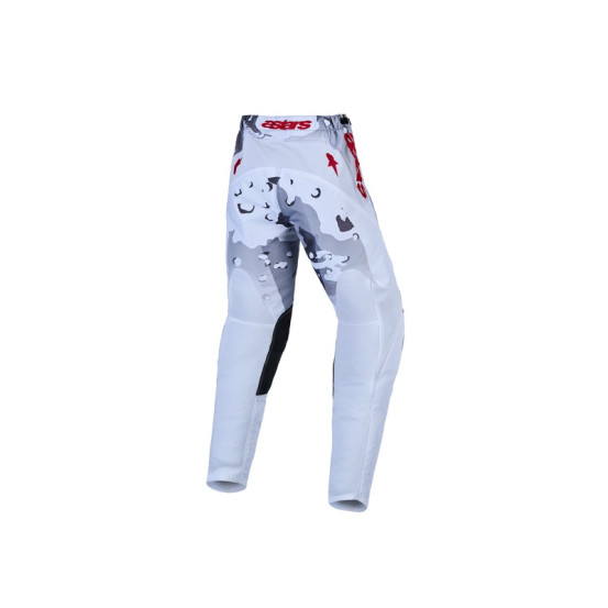Pantalon cross enfant Alpinestars 2027 Fluid Lone - Camo Gris Blanc Rouge
