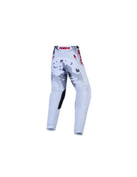 Pantalon cross enfant Alpinestars 2027 Fluid Lone - Camo Gris Blanc Rouge