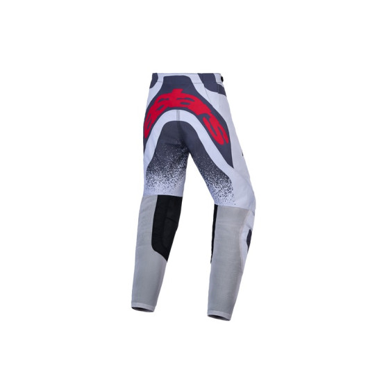 Pantalon cross enfant Alpinestars 2027 Supertech Swan - Lila Gris Rouge Fluo