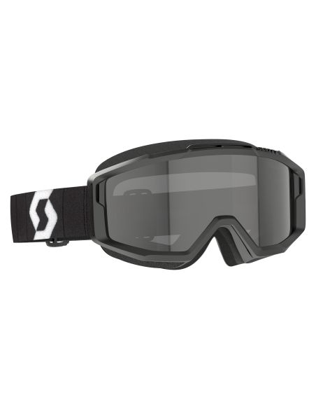 Masque cross Scott Split OTG Noir Blanc - écran iridium Gris foncé