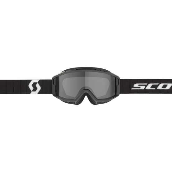 Masque cross Scott Split OTG Noir Blanc - écran iridium Gris foncé