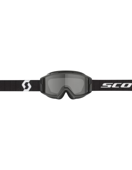 Masque cross Scott Split OTG Noir Blanc - écran iridium Gris foncé