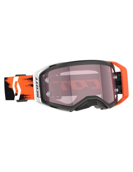 Masque cross Scott Prospect 2.0 Amplifier Noir Orange fluo - écran iridium Rose