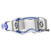 Masque cross Scott Prospect 2.0 WFS Doppler Blanc Bleu - écran Clair
