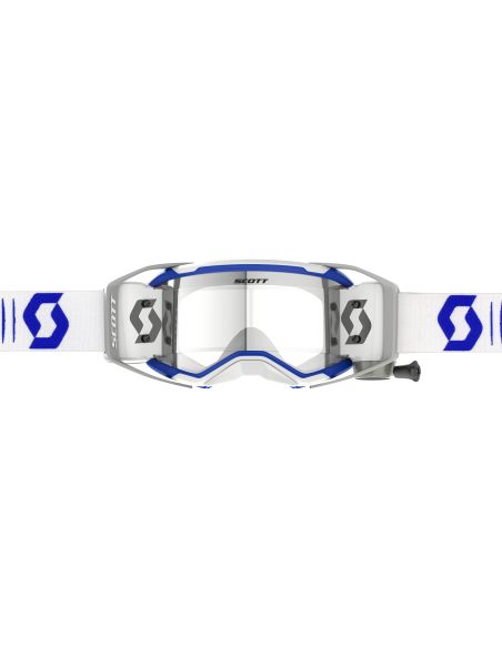 Masque cross Scott Prospect 2.0 WFS Doppler Blanc Bleu - écran Clair