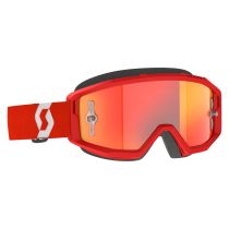 Masque cross Scott Primal Chrome Rouge Blanc - écran iridium Orange
