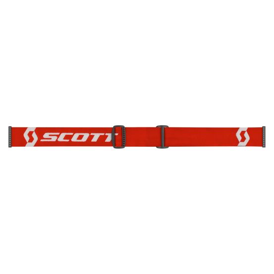 Masque cross Scott Primal Chrome Rouge Blanc - écran iridium Orange