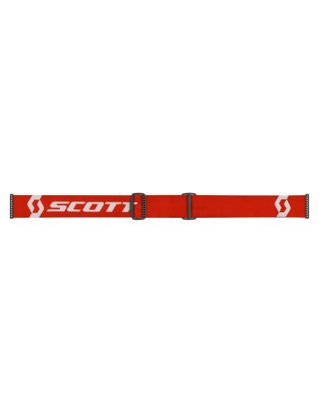Masque cross Scott Primal Chrome Rouge Blanc - écran iridium Orange