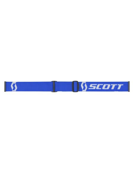 Masque cross Scott Primal Chrome Bleu Blanc - écran iridium Bleu