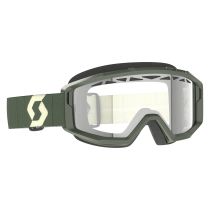 Masque cross Scott Primal Enduro Vert kaki - double écran Clair