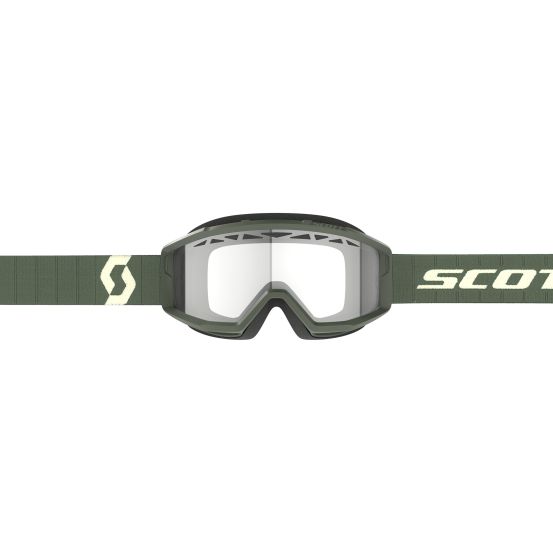 Masque cross Scott Primal Enduro Vert kaki - double écran Clair