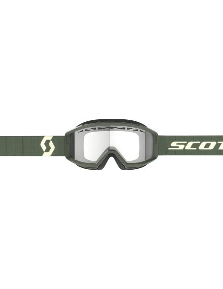 Masque cross Scott Primal Enduro Vert kaki - double écran Clair