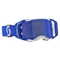 Masque cross Scott Prospect 2.0 Chrome Bleu Blanc - écran iridium Bleu