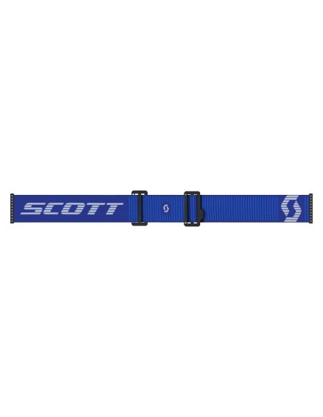 Masque cross Scott Prospect 2.0 Chrome Bleu Blanc - écran iridium Bleu