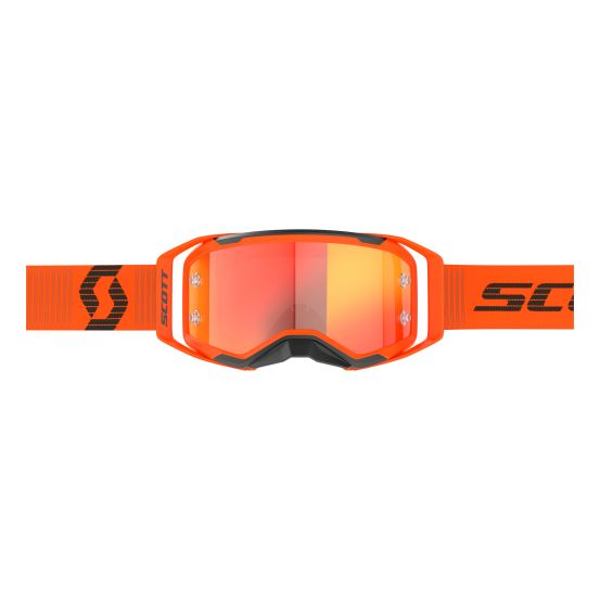Masque cross Scott Prospect 2.0 Chrome Orange Noir - écran iridium Orange