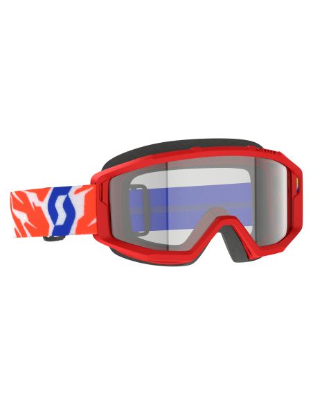 Masque cross Scott Primal Rouge - écran Clair