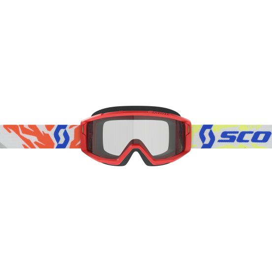 Masque cross Scott Primal Rouge - écran Clair