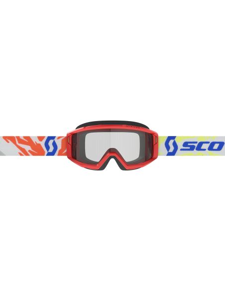Masque cross Scott Primal Rouge - écran Clair