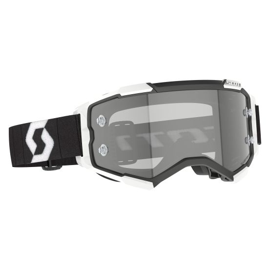 Masque cross Scott Fury Lightsensitive Noir Blanc - écran iridium Gris