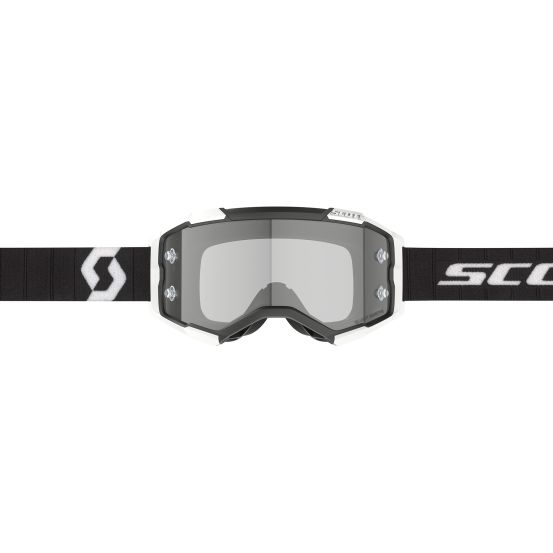 Masque cross Scott Fury Lightsensitive Noir Blanc - écran iridium Gris
