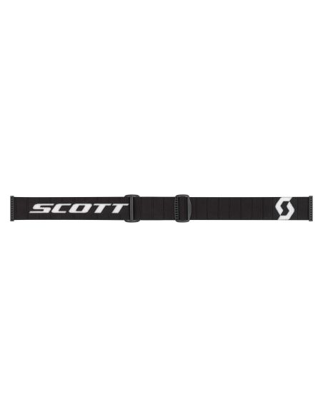 Masque cross Scott Fury Chrome Noir Blanc - écran iridium Vert