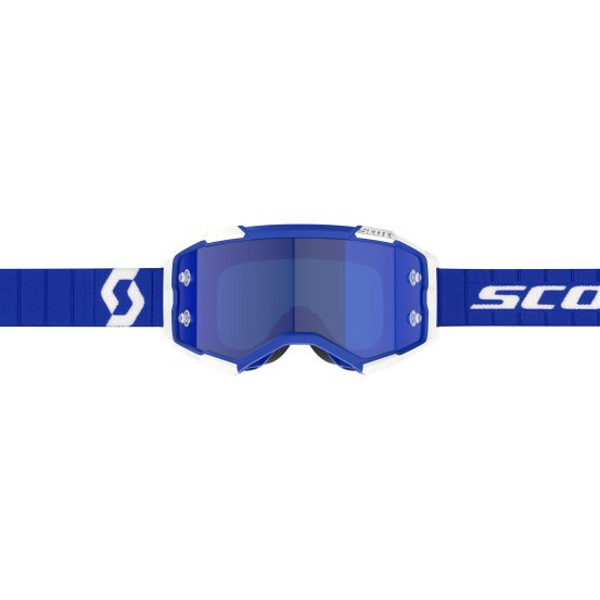 Masque cross Scott Fury Chrome Bleu - écran iridium Bleu