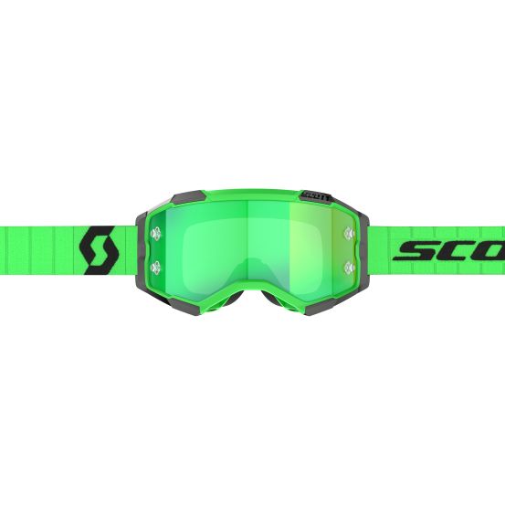 Masque cross Scott Fury Chrome Vert - écran iridium Vert