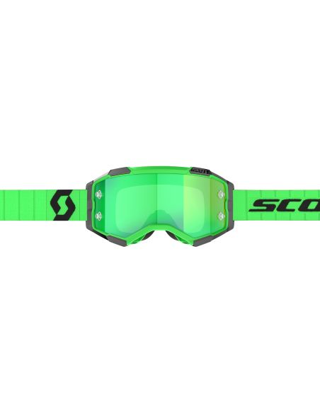 Masque cross Scott Fury Chrome Vert - écran iridium Vert