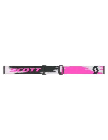 Masque cross Scott Fury Chrome Rose Noir - écran iridium Rose