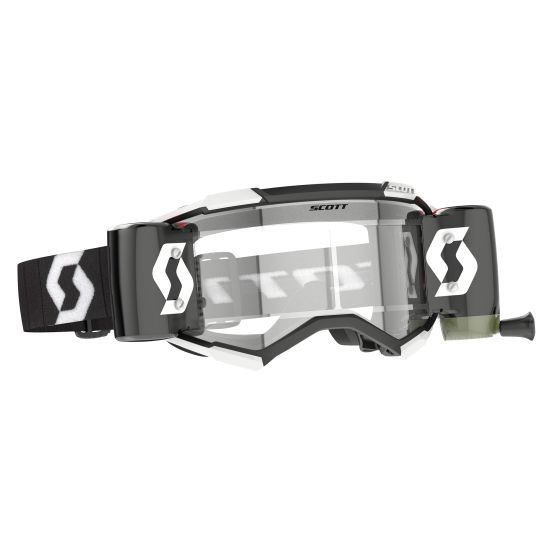 Masque cross Scott Fury WFS Noir Blanc - écran Clair