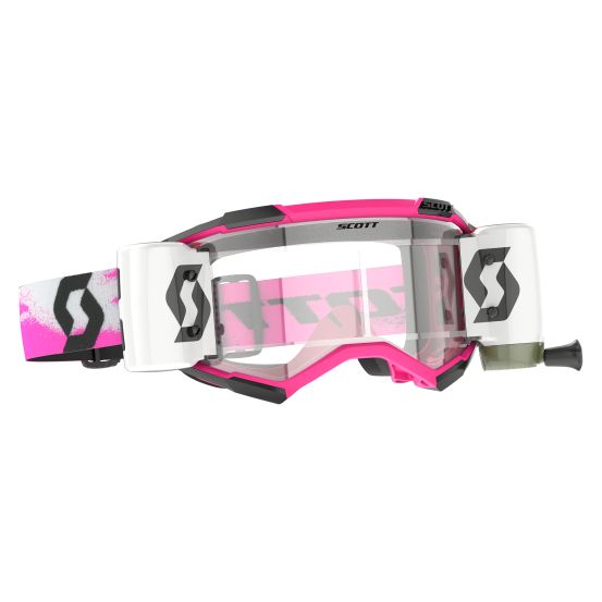 Masque cross Scott Fury WFS Rose Noir - écran Clair