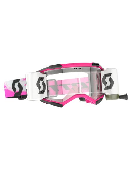 Masque cross Scott Fury WFS Rose Noir - écran Clair