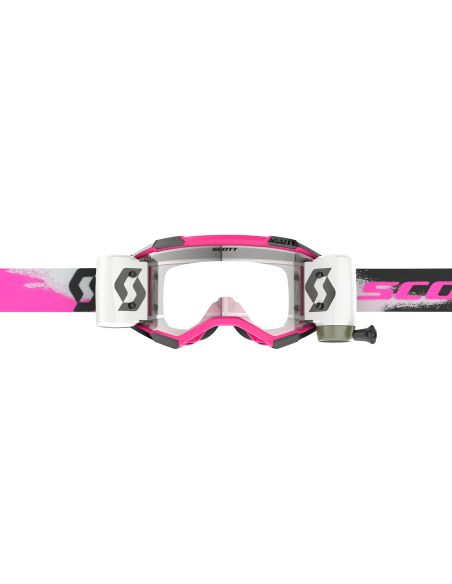 Masque cross Scott Fury WFS Rose Noir - écran Clair
