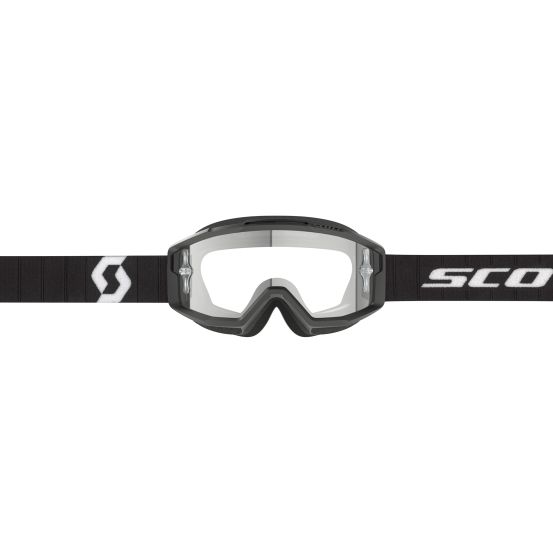 Masque cross Scott Split OTG Noir Blanc - écran Clair