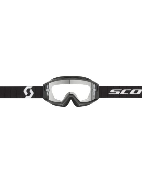 Masque cross Scott Split OTG Noir Blanc - écran Clair